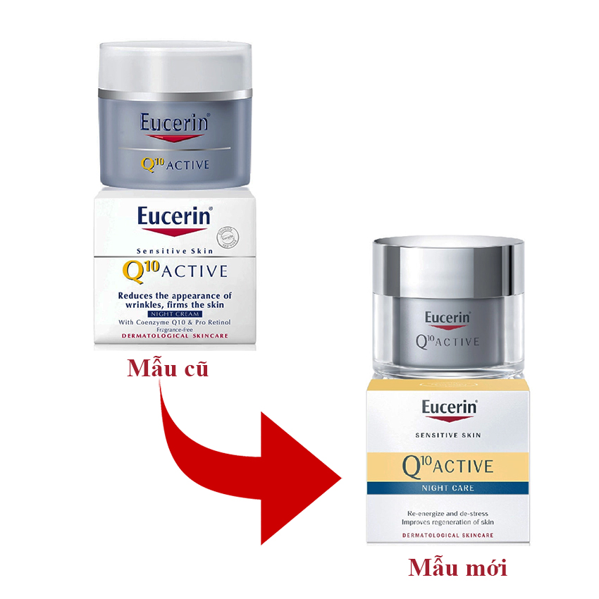 Kem dưỡng ẩm chống lão hóa ban đêm Eucerin Q10 Active Night Cream 50ml