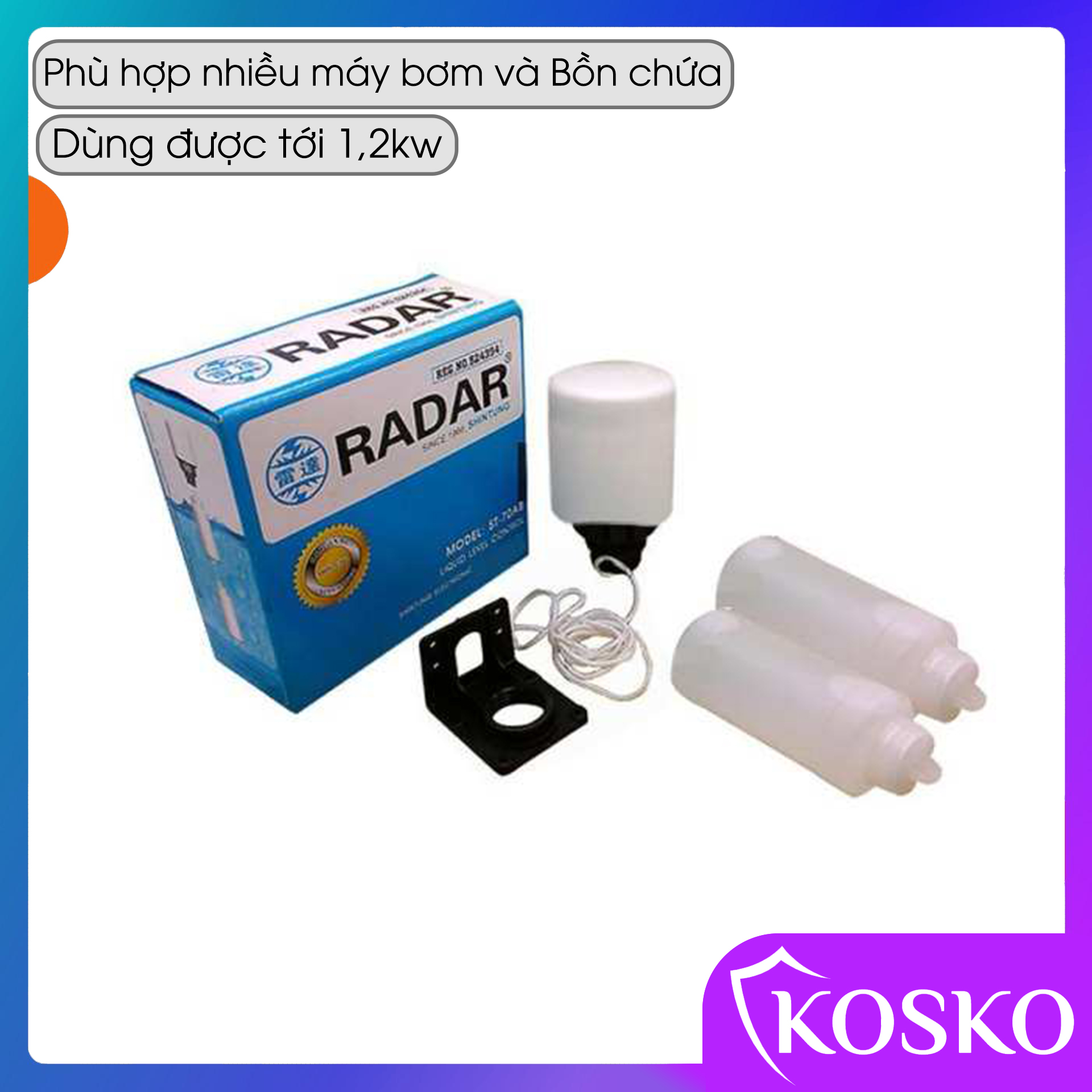 Van nước tự động - van phao điện thông minh thế hệ mới chống tràn tự động ngắt Máy bơm tự động khi đầy nước - hết nước (Bảo hành 24 tháng – 1 đổi 1 trong vòng 7 ngày khi phao bị lỗi) Dễ dàng lắp đặt và sử dụng – an toàn hiệu quả