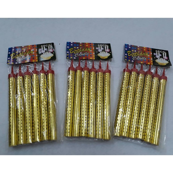 Nến phụt cắm bánh sinh nhật 20cm- 25cm/ bịch 6c