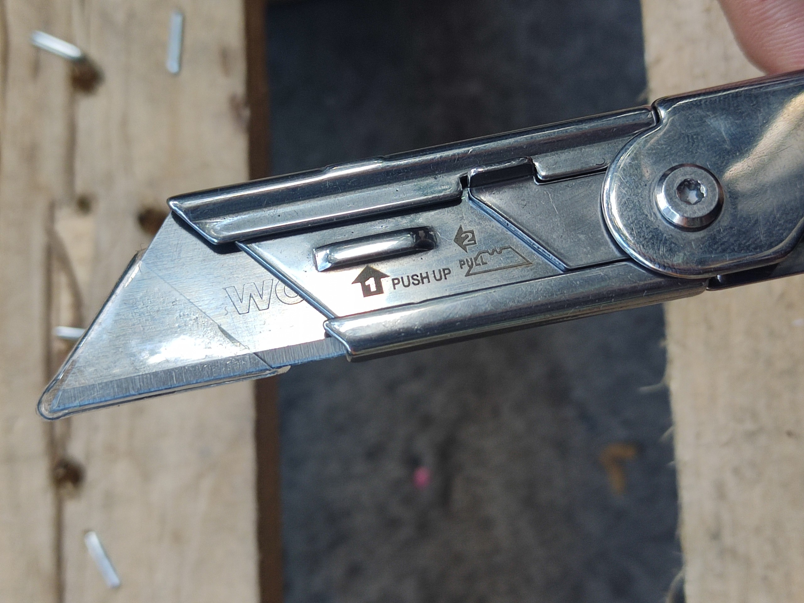 WP211001 Dao rọc giấy loại gấp thép không gỉ Workpro