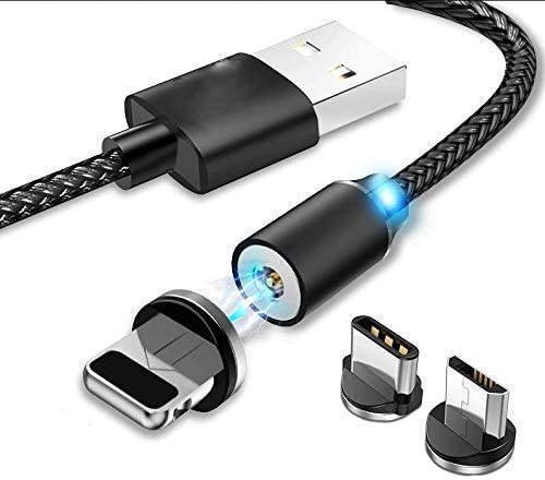 Cable sạc dây dù 2in1 đầu nam châm X-cable 360 độ
