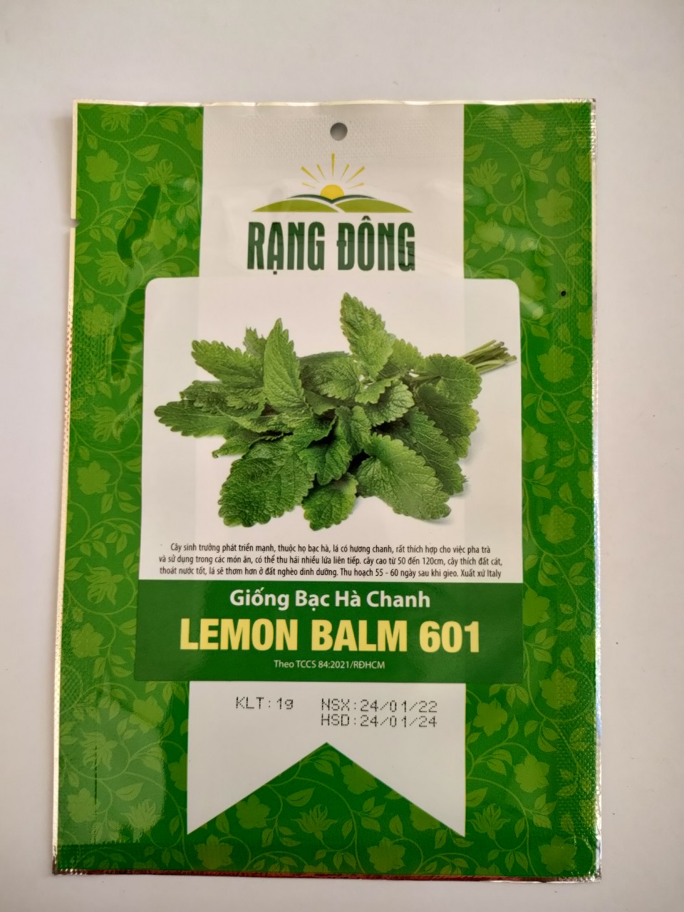 Hạt giống bạc hà chanh lemon balm 601 rạng đông