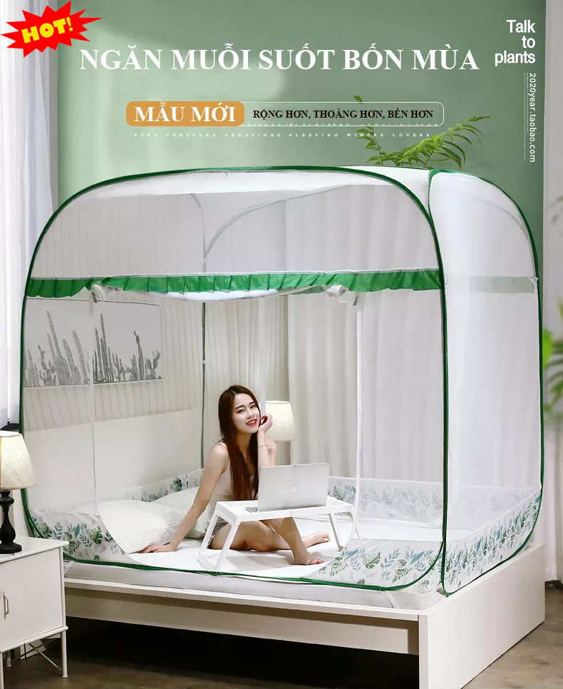 Màn chụp tự bung chống muỗi người lớn 1m22m, 1m82m - hàng việt nam loại đỉnh rộng - màn chụp tự bung chống muỗi đỉnh rộng hàng việt nam