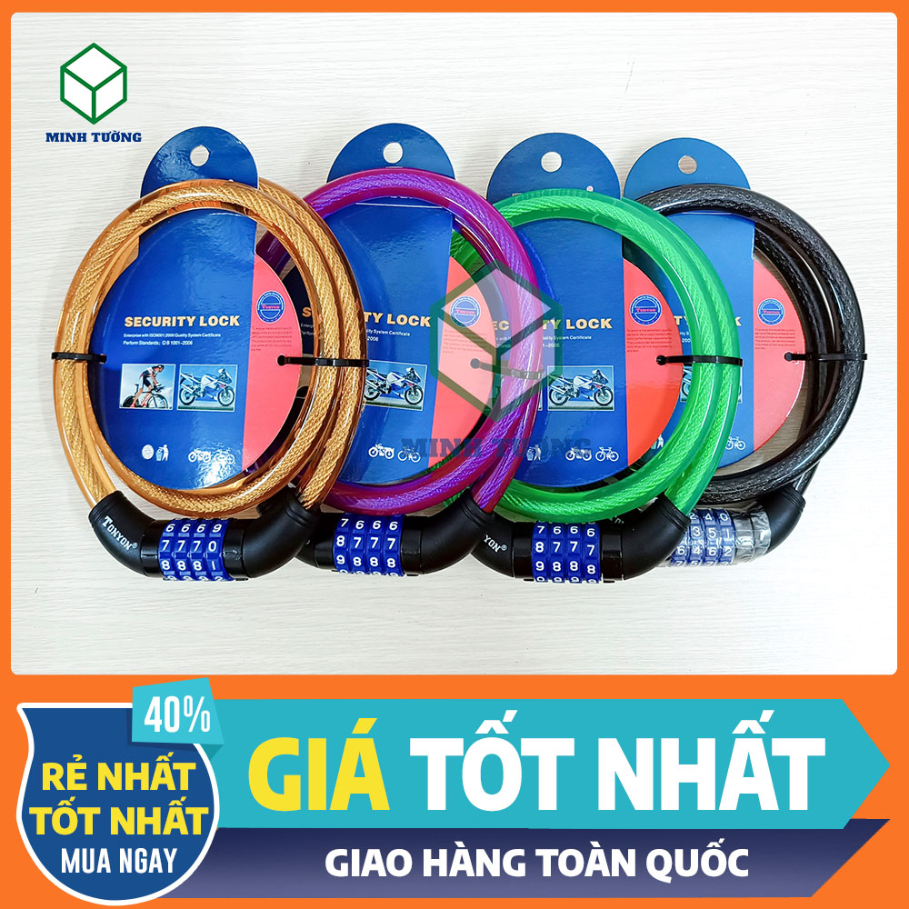 DÂY KHÓA MÃ SỐ TONYON CHÍNH HÃNG - 15x950mm - Thay đổi mật khẩu tùy ý