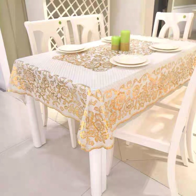 Khăn trải bàn phòng khách, phòng ăn chống thấm rộng 137cm dài 183cm, khăn trải bàn PVC