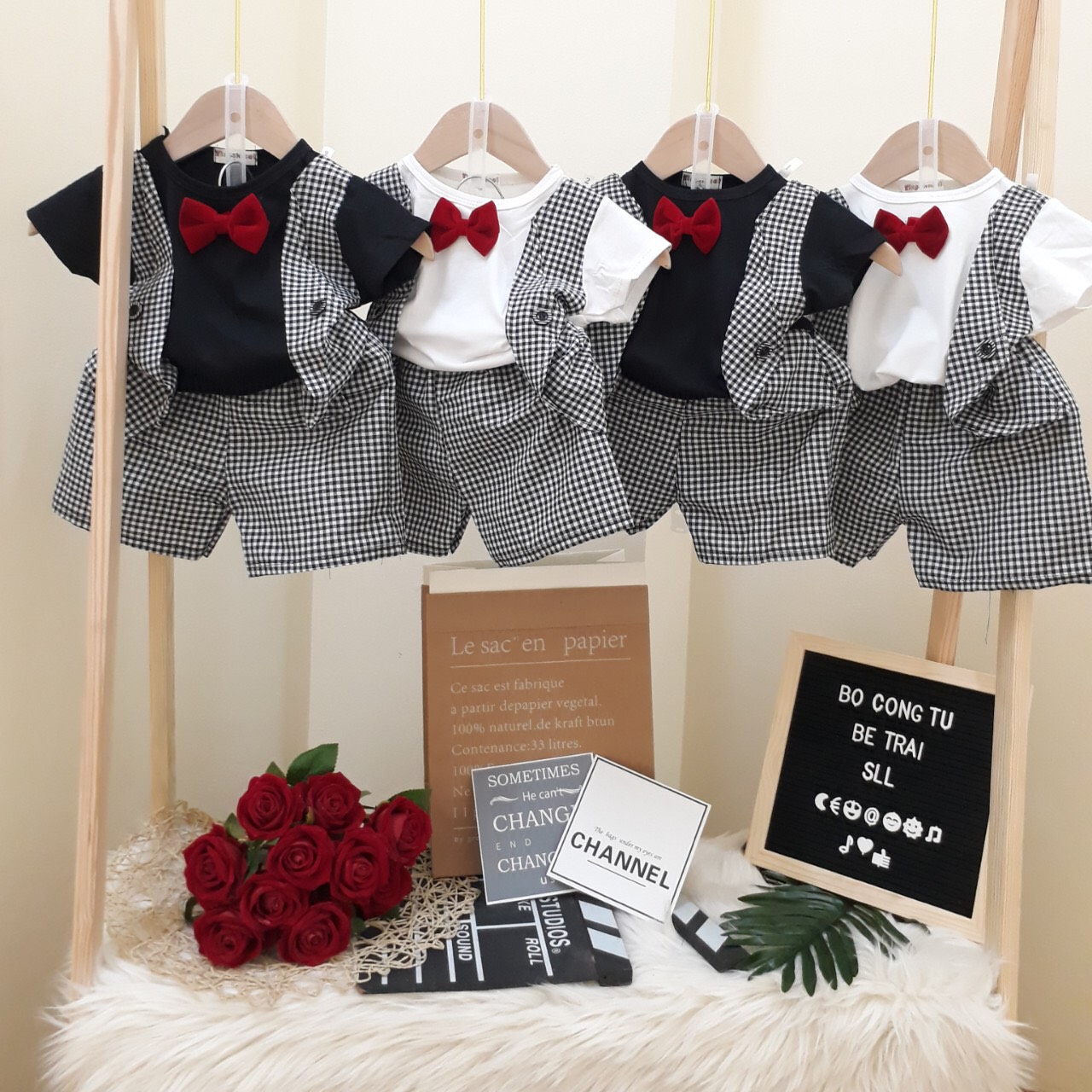 Bộ đồ vest 3 chi tiết lịch lãm và đáng yêu cho bé trai