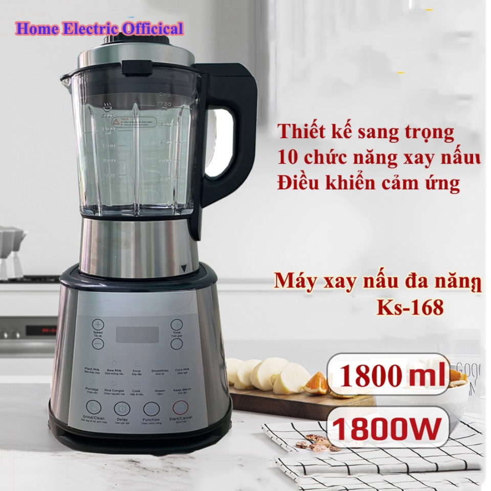 Máy làm sữa hạt sharp ks-168 thailand xay nấu đa năng 1800w 1.8l 10 chế độ xay nấu điều khiển cảm ứng - bảo hành 12 tháng