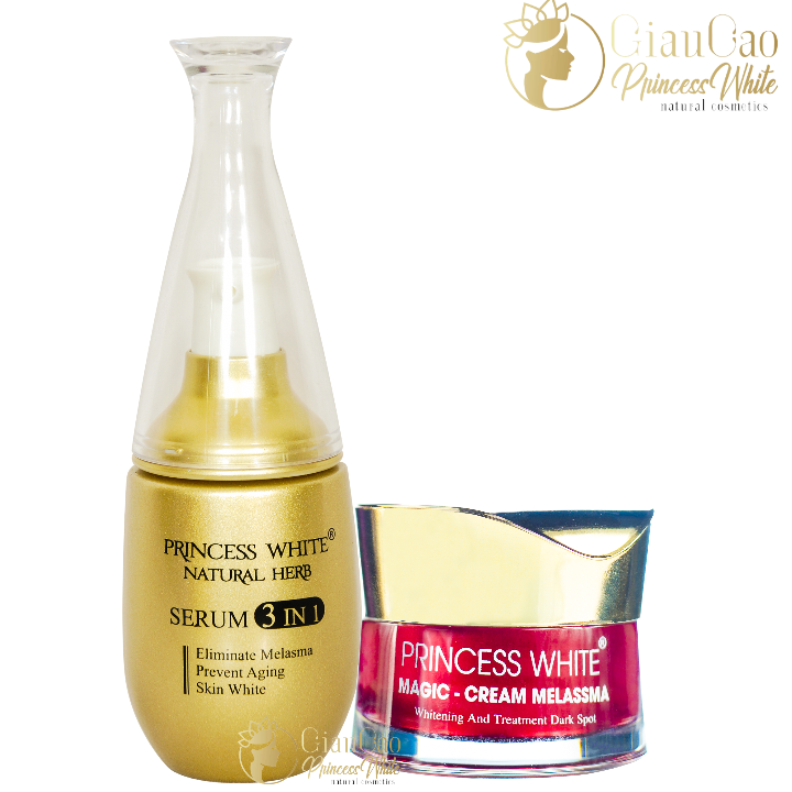 [HCM]BỘ SẢN PHẨM CHĂM SÓC DA NÁM DƯỠNG DA CAO CẤP MAGIC + SERUM 3IN1 PRINCESS WHITE