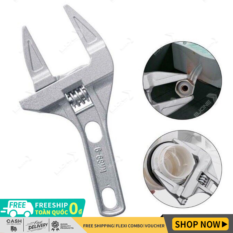 ✅Giao hàng miễn phí🚗Sanitary Wrench Tool Movable Short Handle Large Opening Multifunctional Activity Universal Wrench Board Hand Plumbing Wrench