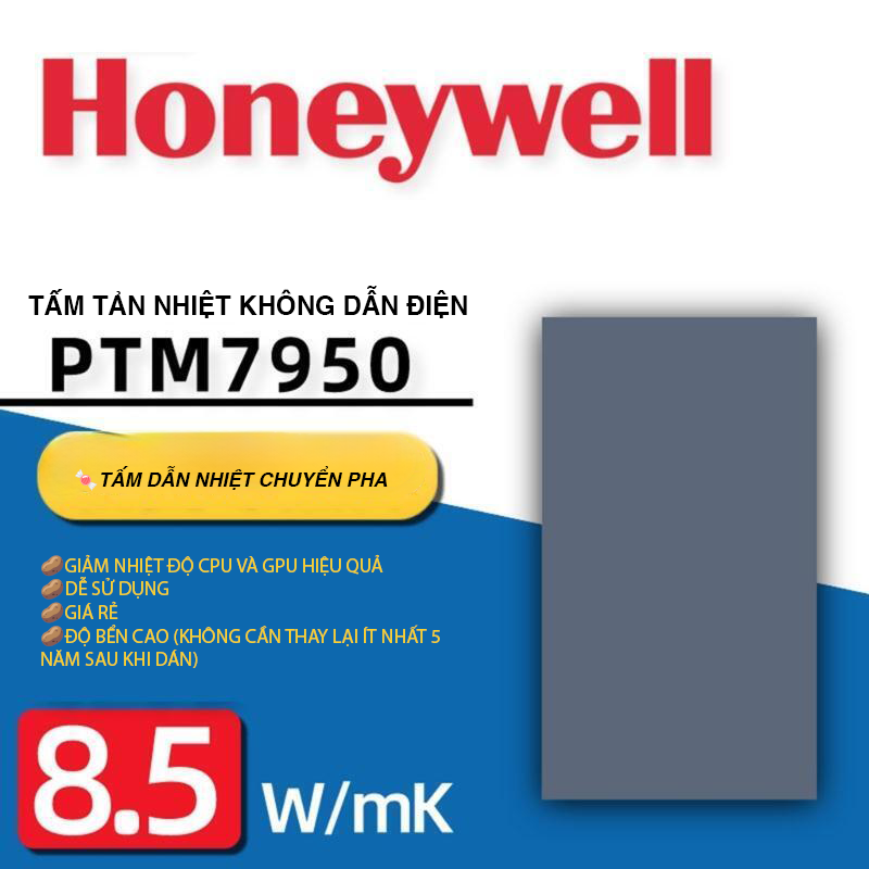 Tấm tản nhiệt Honeywell PTM7950 7950 cho cpu gpu laptop pc