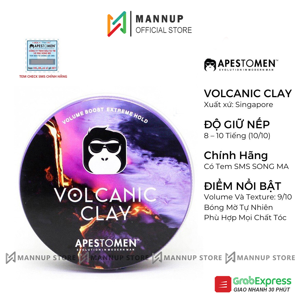 Sáp Vuốt Tóc Apestomen Volcanic Clay Version 5 80g