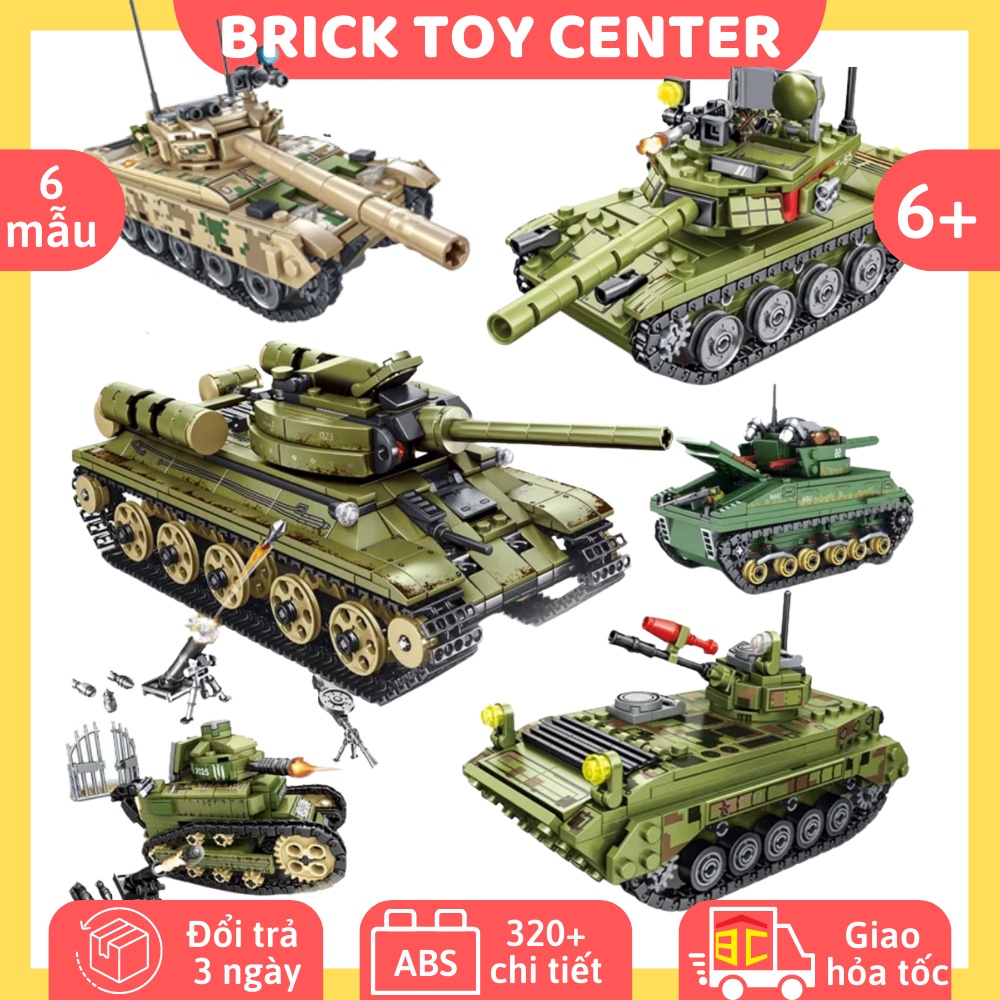 Lego xe tăng Sembo block đồ chơi mô hình xe tank chiến đấu chủ lực 300+chi