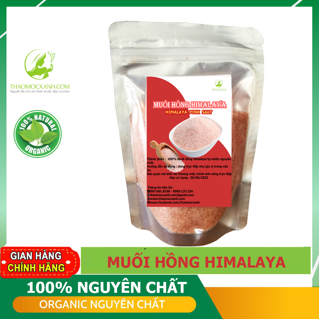 500g Muối hồng / muối hồng Himalaya hạt mịn nấu ăn, nấu sữa...(Pakistan)