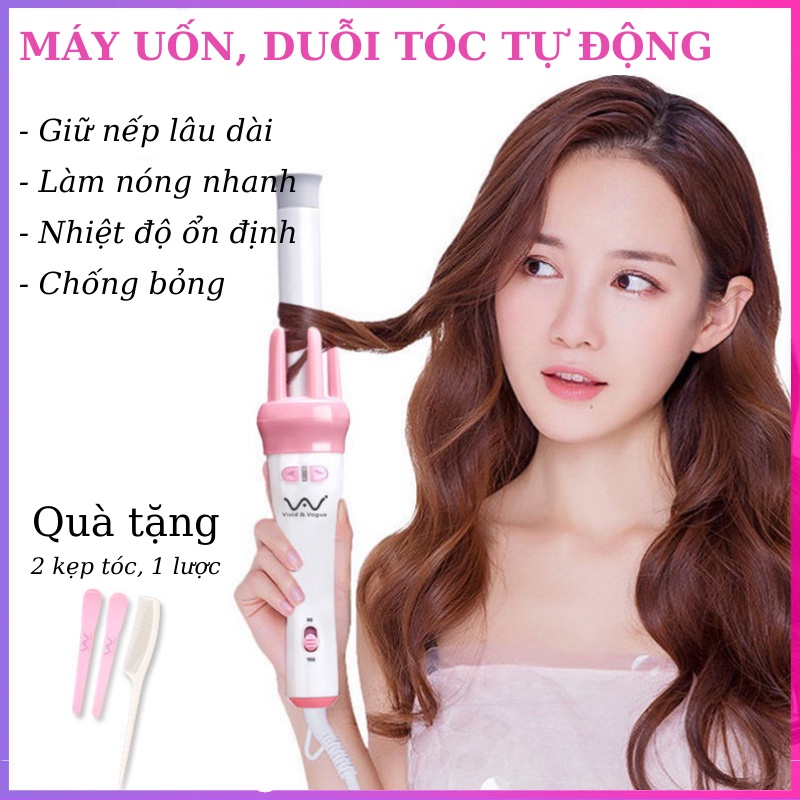 Máy Uốn Tóc Tạo Kiểu Chuyên Nghiệp Cho Salon [Mới 2022] Máy Uốn Tóc Đa Năng Tự Động Xoay - Uốn Xoăn Tóc Chuyên Nghiệp - Làm Nóng Nhanh Bảo Vệ Tóc 360 Độ