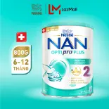 Sữa bột Nestle NAN OPTIPRO PLUS 2 800g với 5HMO Sữa Mát với đạm Optipro, 5HMO Hỗ Trợ Tiêu Hóa, Đề Kháng, Trí Não & Phát Triển Toàn Diện, Nhập Khẩu Thụy Sĩ