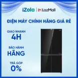 [GIAO TẠI HCM] Tủ lạnh Aqua Inverter 410 lít AQR-M466XA(GB) 4 cánh - Kháng khuẩn khử mùi DEO Fresh