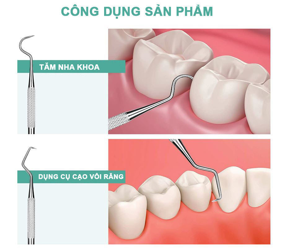 [HCM]Dụng cụ cạo vôi răng chuyên nghiệp bằng thép không gỉ - Dụng cụ cạo vôi răng tại nhà #4