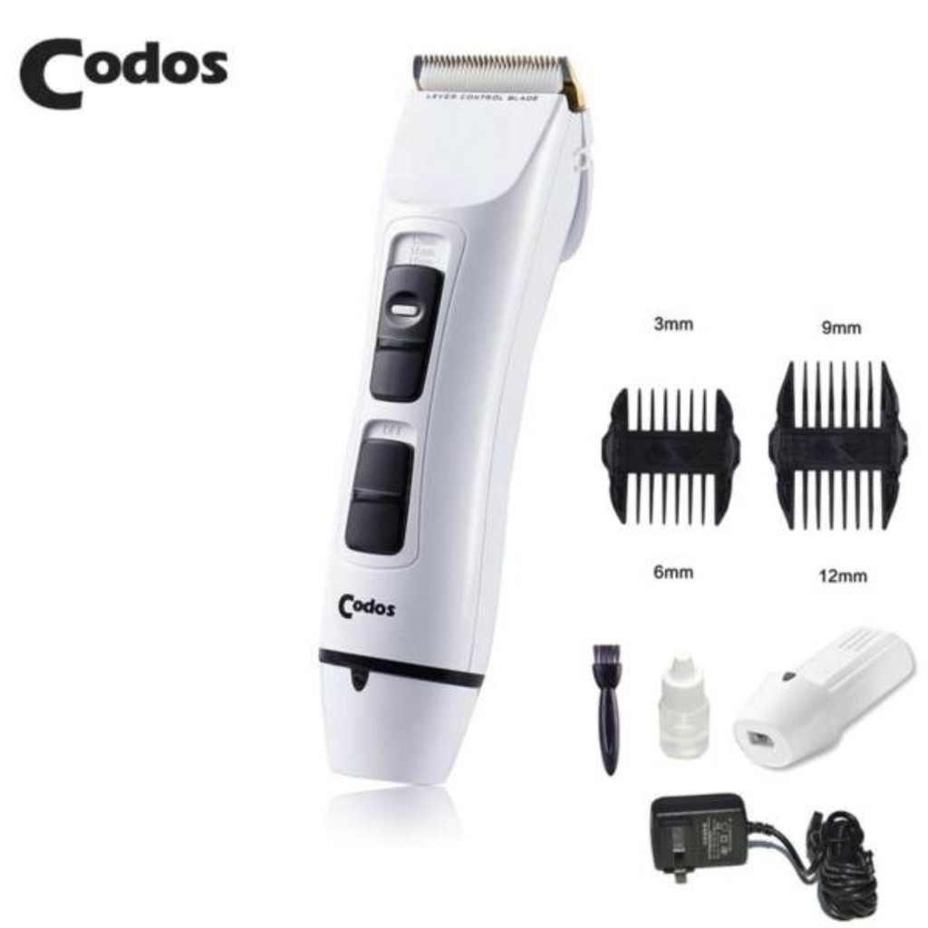 Tông đơ cắt tóc codos t6 cao cấp - 2 pin - lưỡi sứ