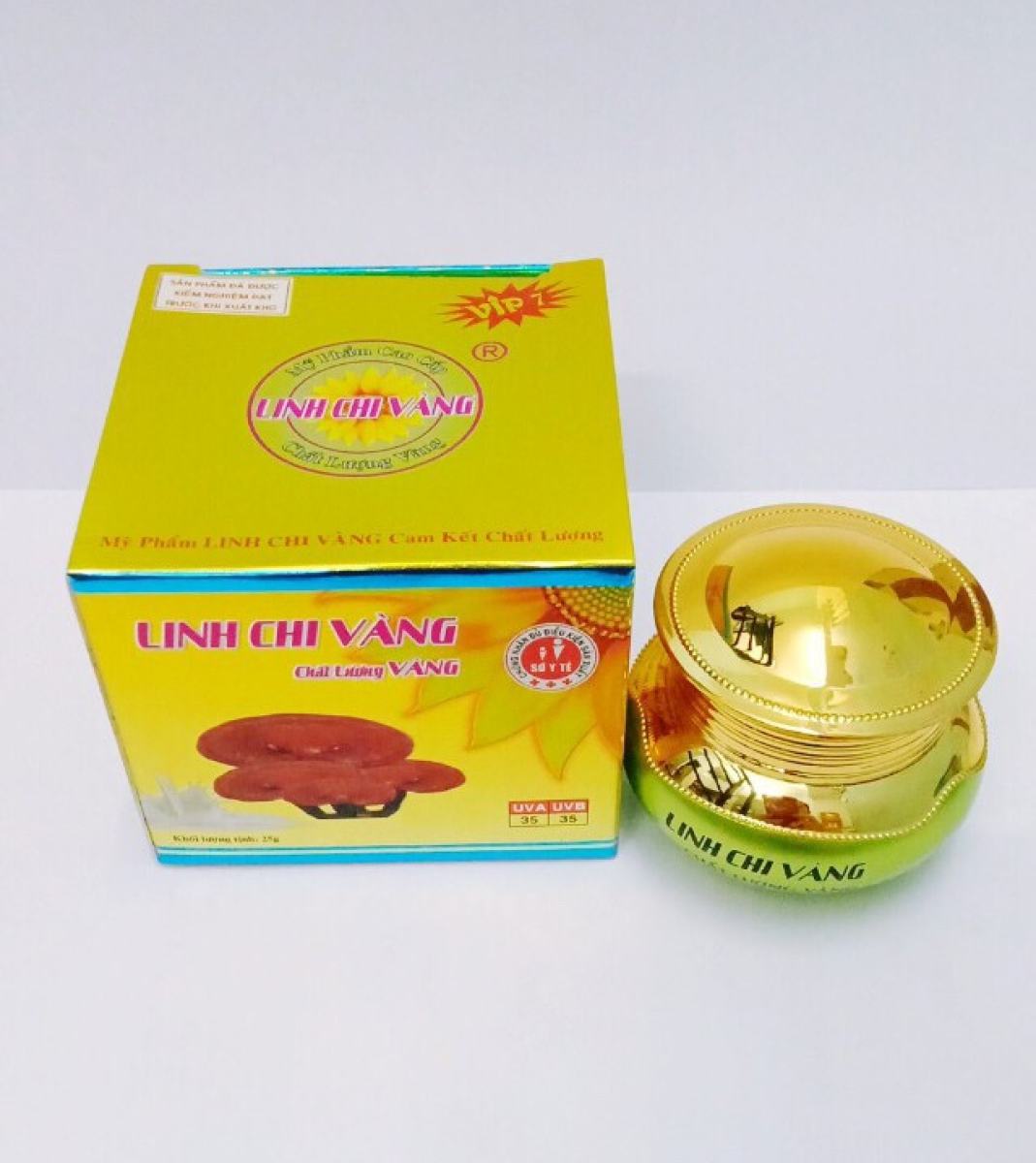 Kem sạch mụn thâm trắng da mờ sẹo linh chi vàng 20g