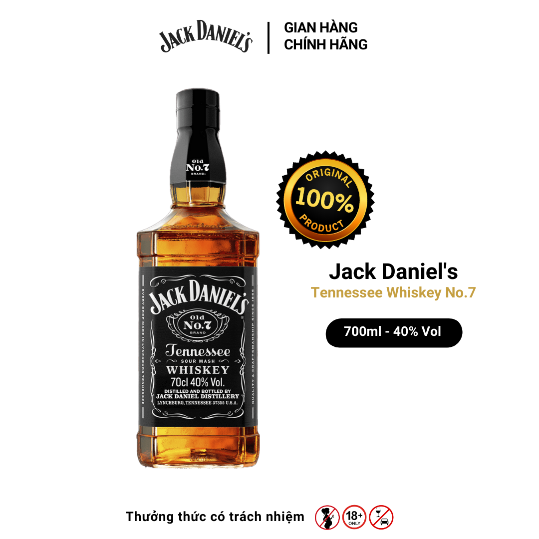 Rượu Whiskey Jack Daniel's OLD NO.7 Nồng Độ Alc 40% 700ml