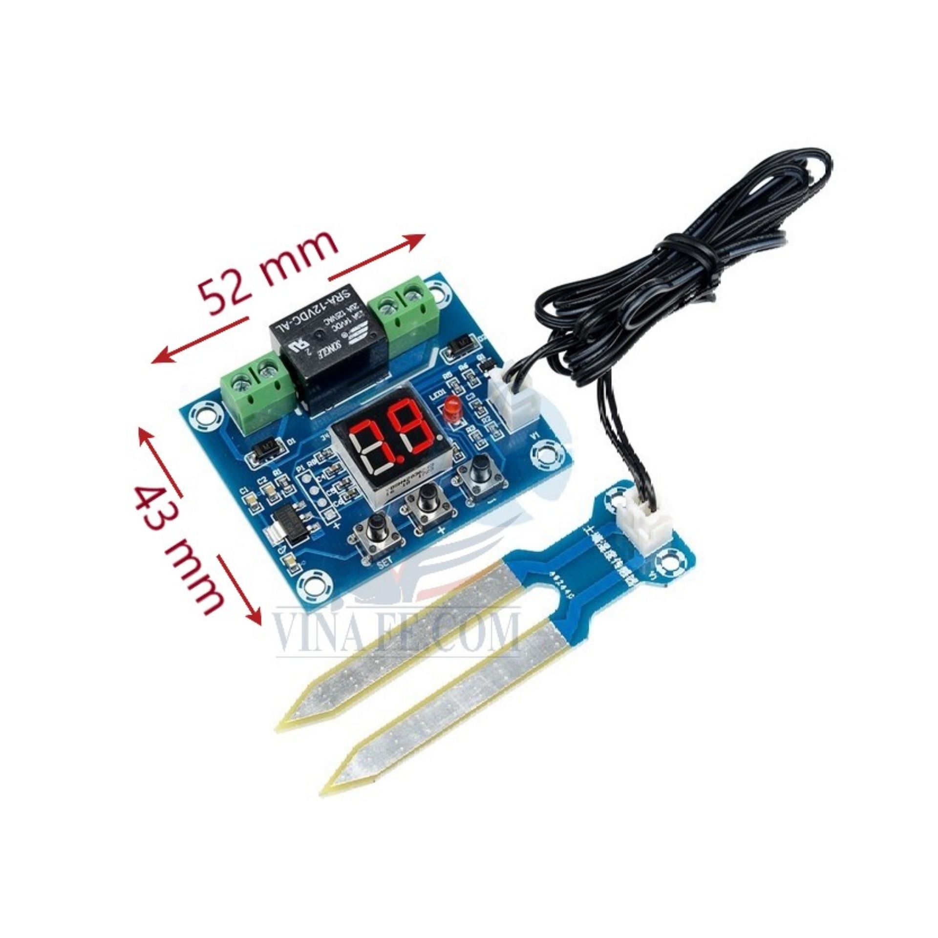 Module cảm biến độ ẩm đất có led hiển thị xh-m214 12v
