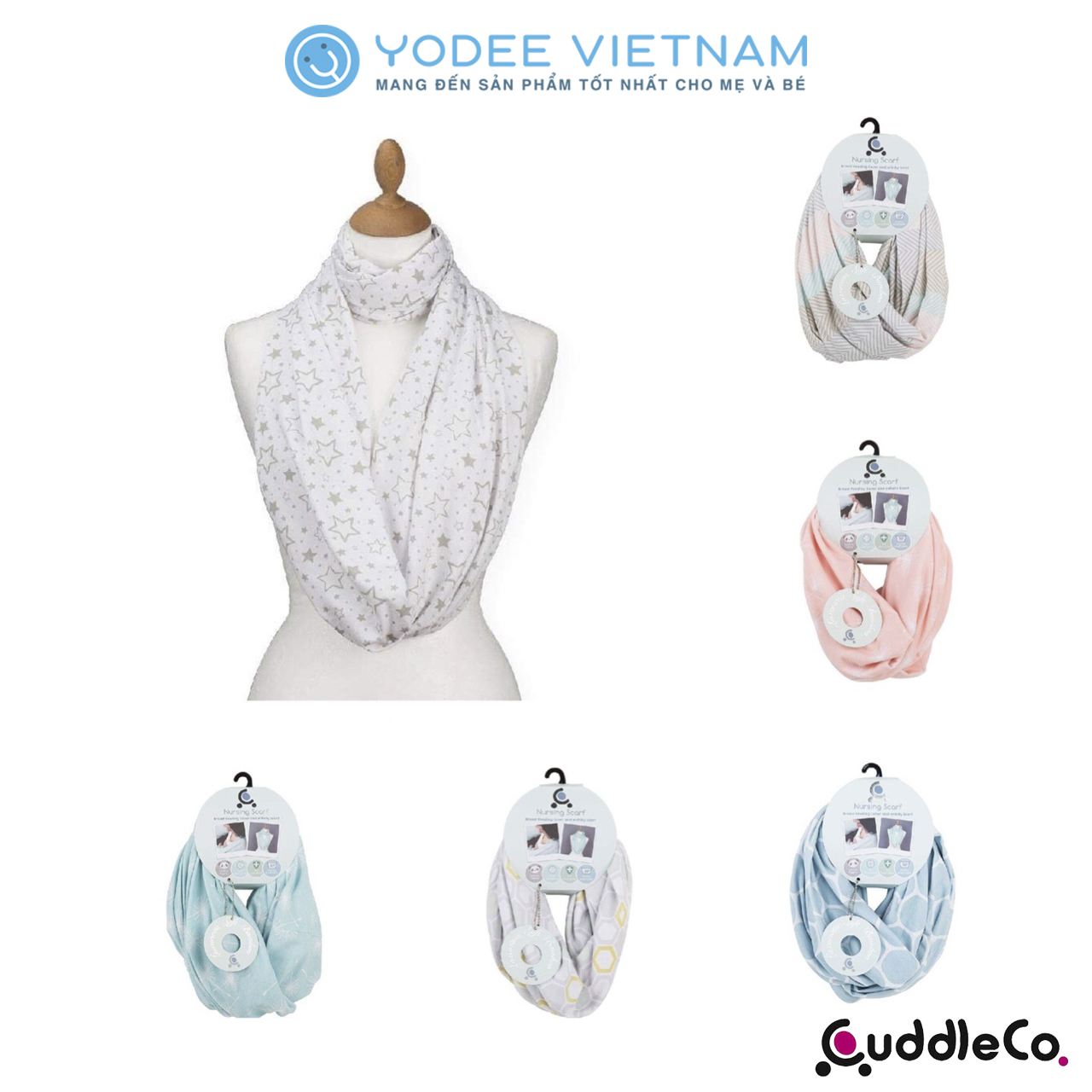 CUDDLE CO Khăn đa năng cho bé bú từ Anh