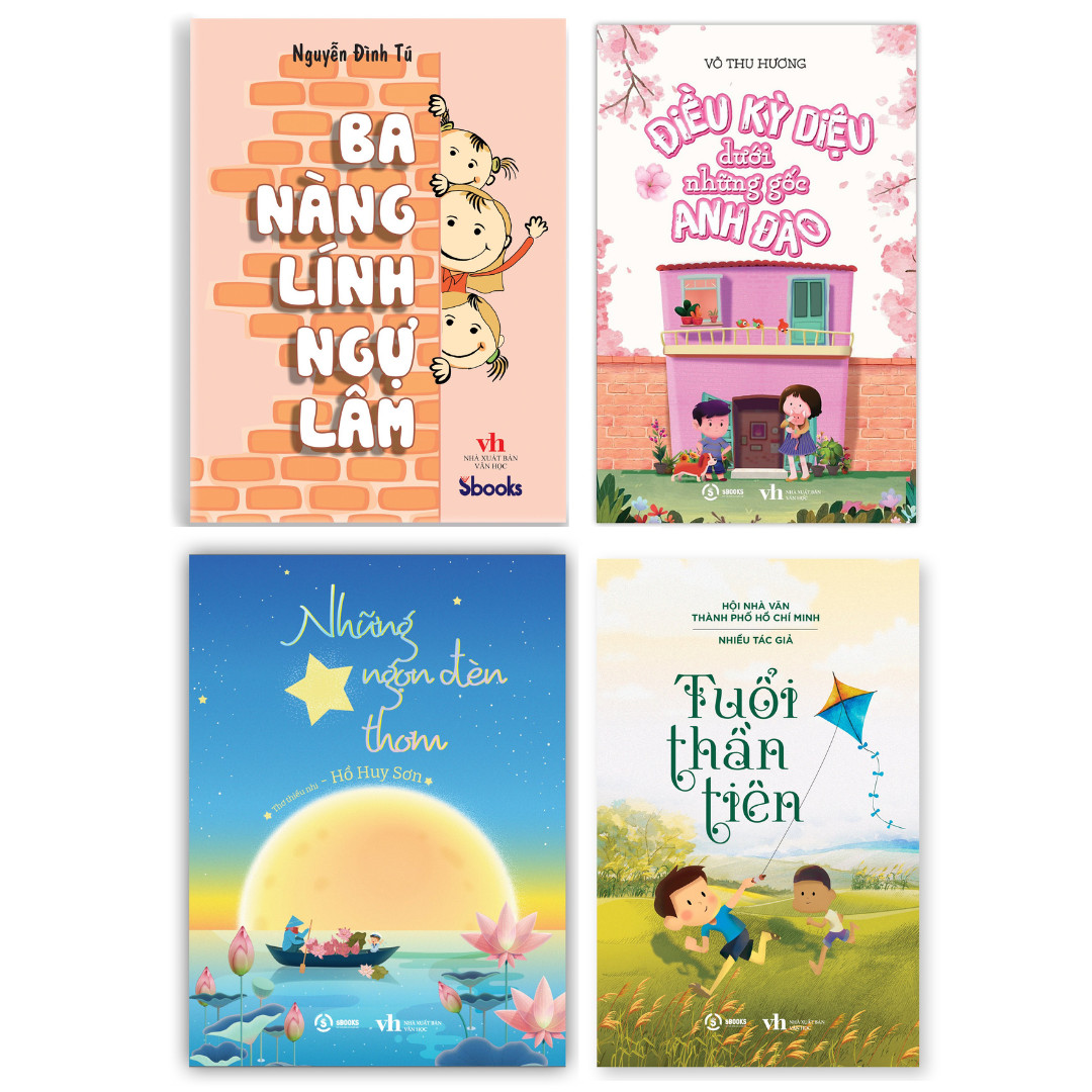 Combo 4 cuốn sách thiếu nhi: ba nàng lính ngự lâm - tuổi thần tiên - điều kỳ diệu - những ngọn đèn thơm