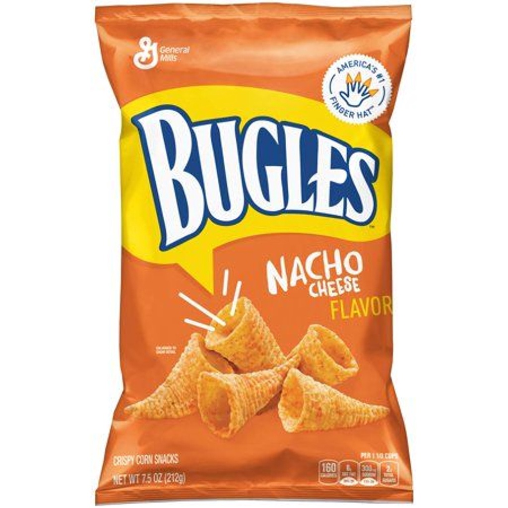 Bánh Snack Bugles Nacho Cheese 212g vị phô mai