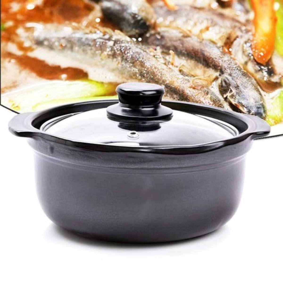 [HCM]nồi đất - Nồi đất nắp kiếng - nồi đất kho thịt cá 2 lít- nồi đất kho tộ - nồi đất 2 lít