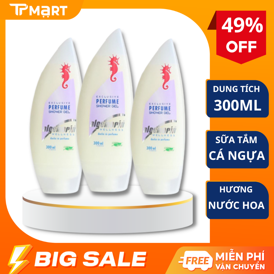 Sữa tắm nước hoa thơm lâu, Sữa tắm cá ngựa đức dung tích 300ml, Sữa tắm trắng da