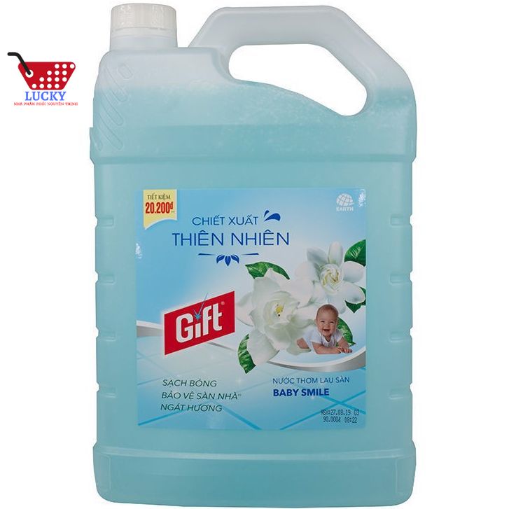 Nước lau sàn Gift  3.8 kg Hương Baby SMILE