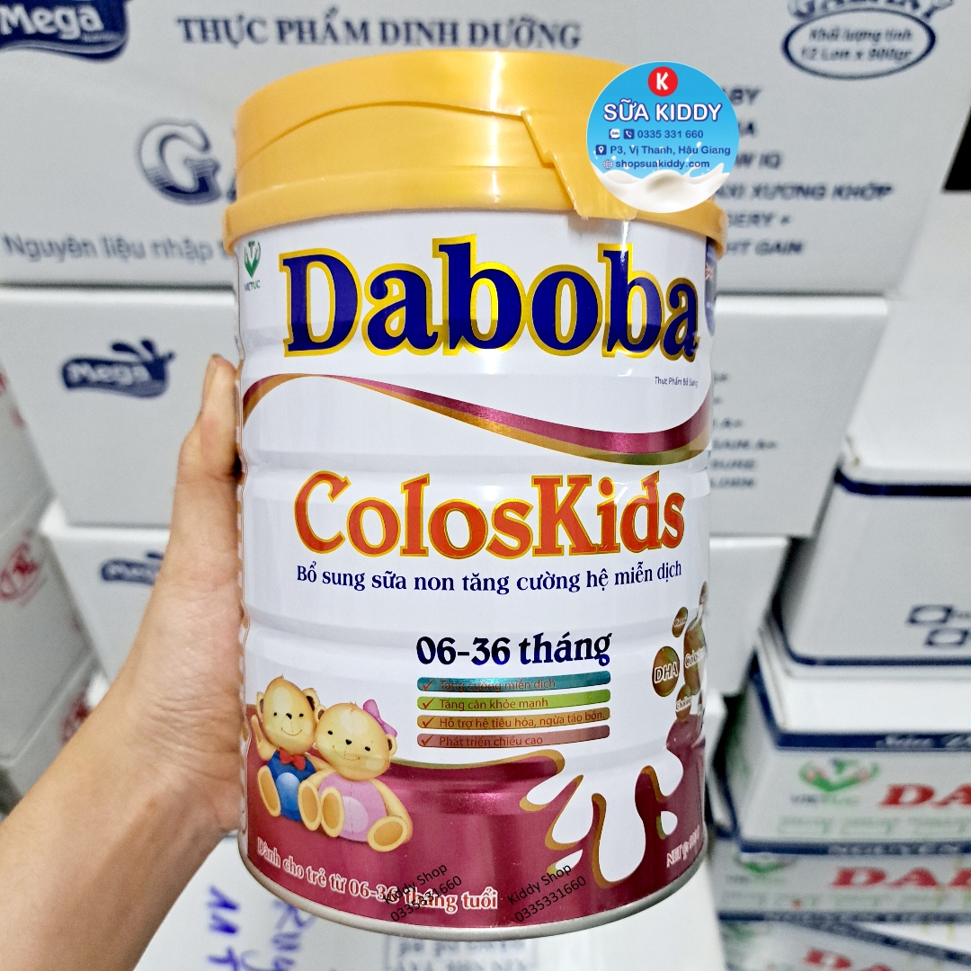 Sữa mát Daboba Coloskids 900g - Bổ sung sữa non tăng cường miễn dịch cho trẻ từ 6-36 tháng tuổi