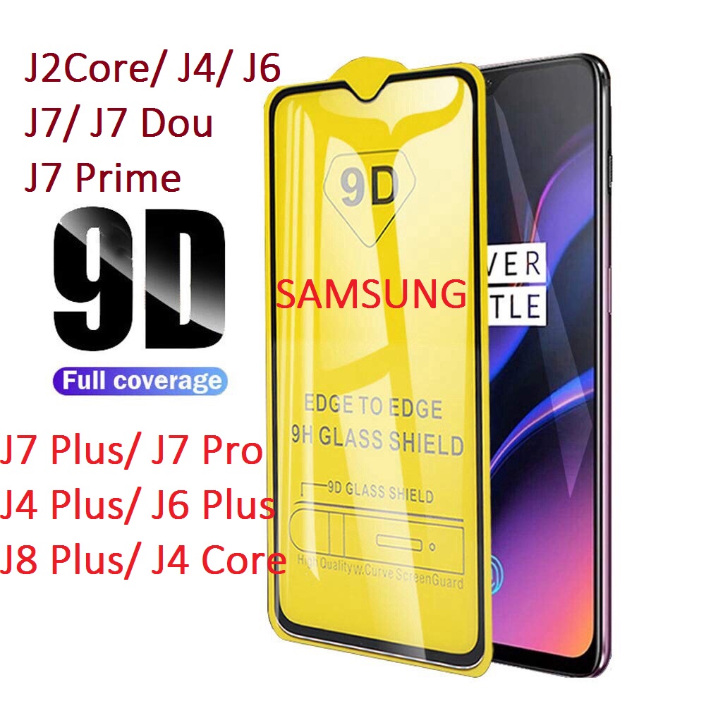 Kính Cường Lực 9D Samsung Các Dòng J2/J3/J4....Màu Đen Mới Nhất.