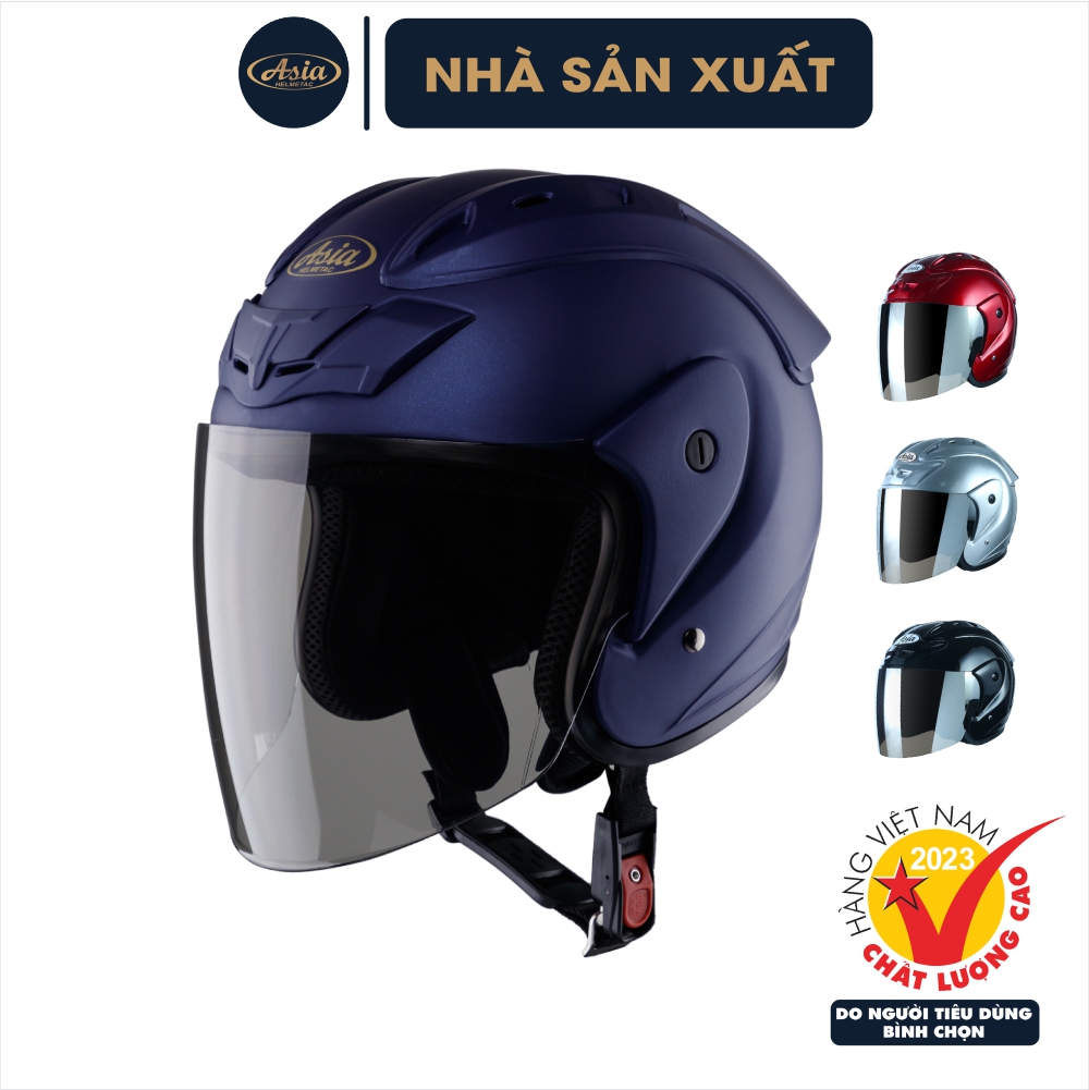 Nón bảo hiểm 3 4 có kính - asia mt-115 - hàng chính hãng, bảo hành 1 năm