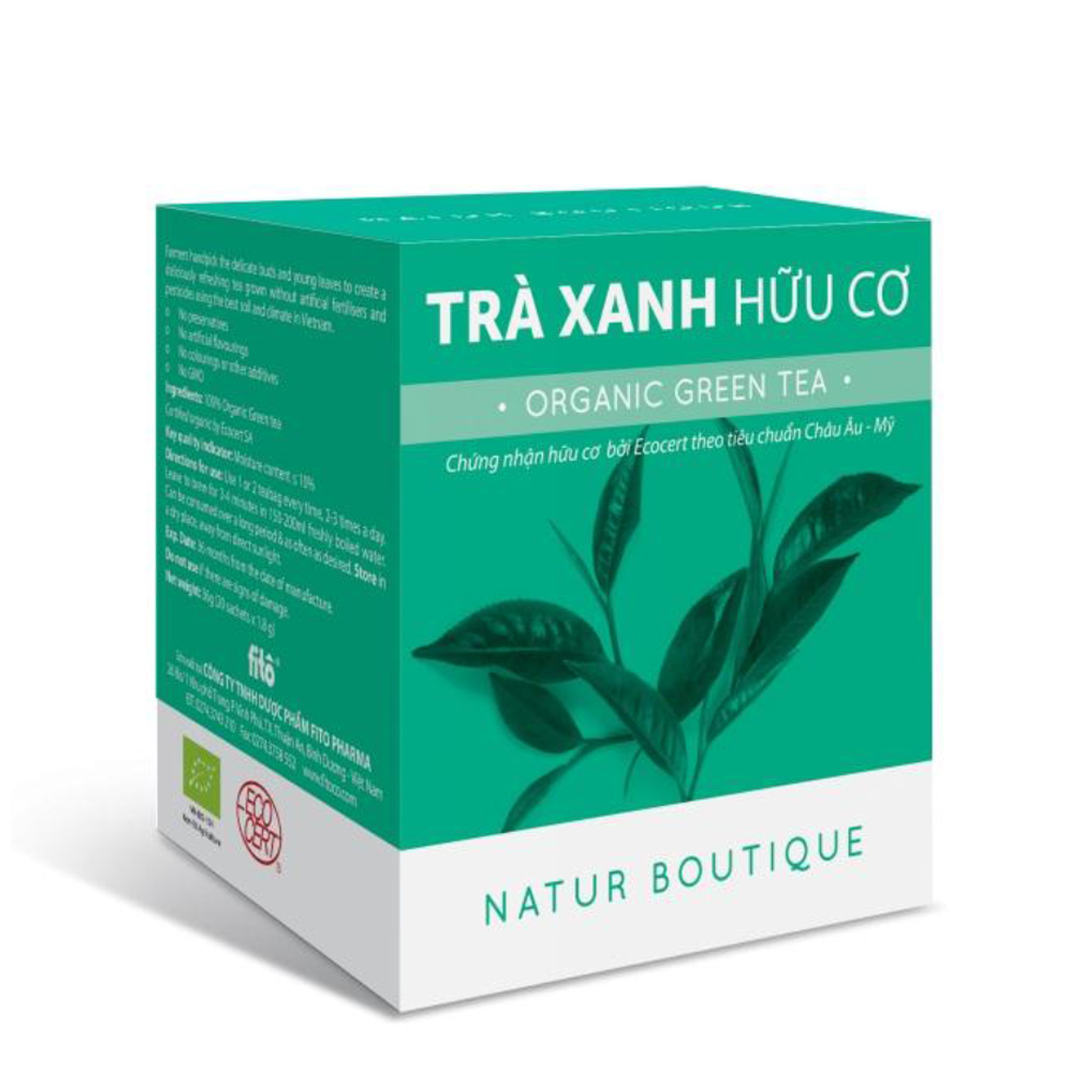 [HCM]Trà Xanh Hữu Cơ Natur Boutique Organic Green Tea (20 Teabags)
