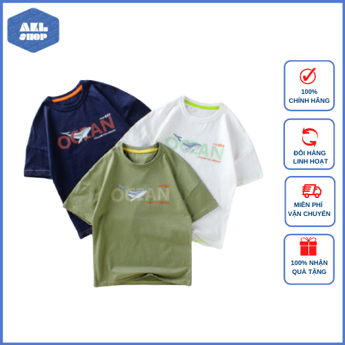 Áo thun bé trai size đại 25-45kg hãng AKL, áo phông bé trai Hàn Quốc 5 đến 14 tuổi hàng Quảng Châu cao cấp