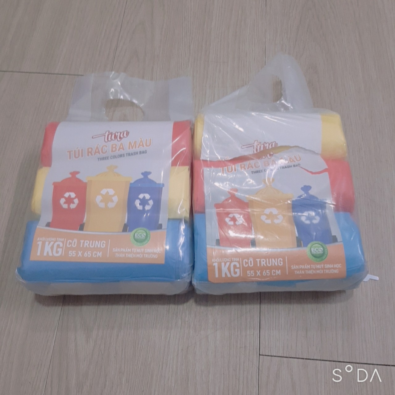 1kg túi đựng rác màu,tự phân hủy sinh học