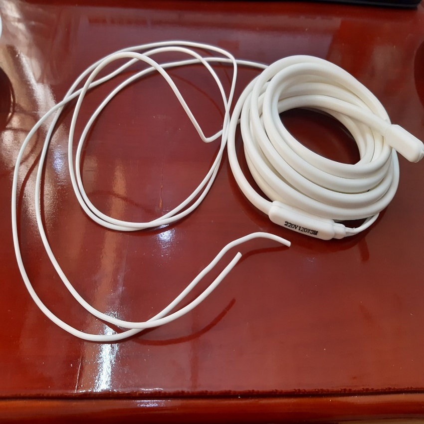 [HCM] DÀI 3M- 220V-120W DÂY ĐIỆN TRỞ SILICONE TRÒN -TRẮNG