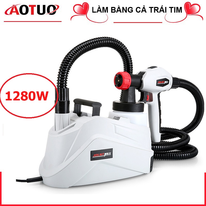 Máy phun sơn cầm tay dùng điện Joust Max Aotuo 1280W, súng phun sơn điện 220v Công suất 1280W