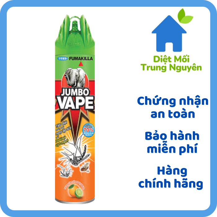 Bình xịt diệt muỗi, diệt côn trùng Hương cam chanh Jumbo Vape 600ml