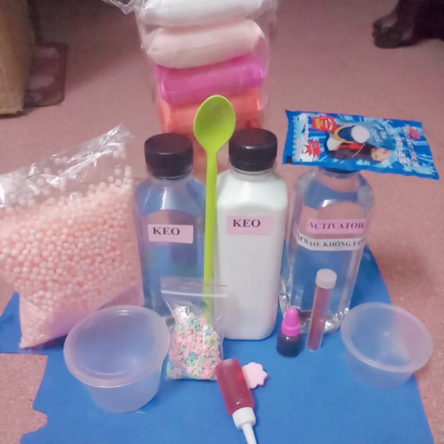 Bộ kit  làm slime 14sản phẩm.