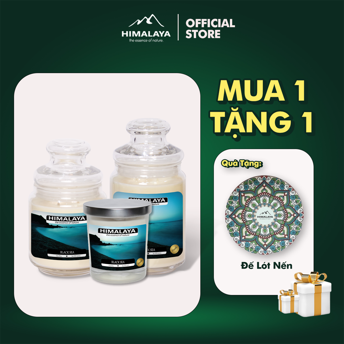 Nến thơm Himalaya hương Black Sea size S/size M/size L