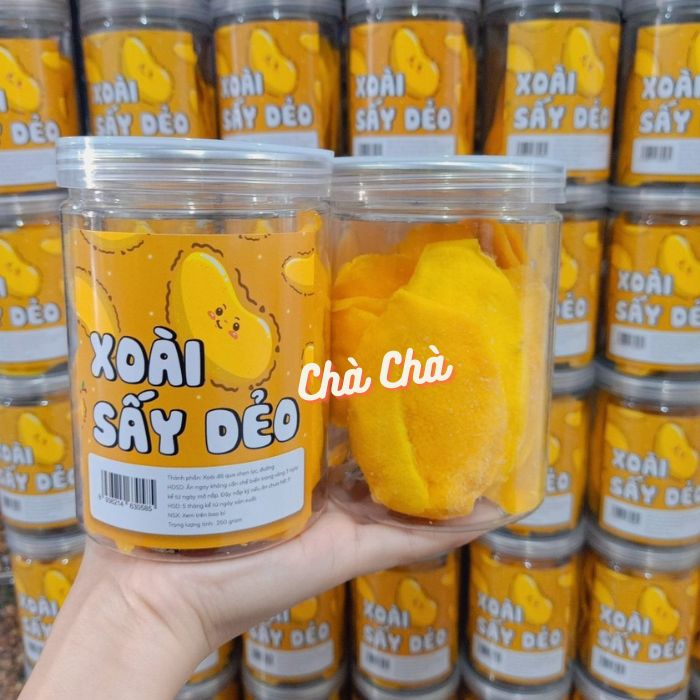 Xoài sấy dẻo xoài sấy muối ớt hũ 300g
