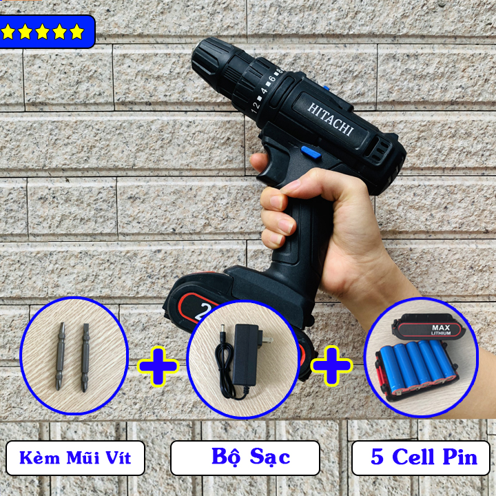 Khoan pin Hitachi 24v cao cấp