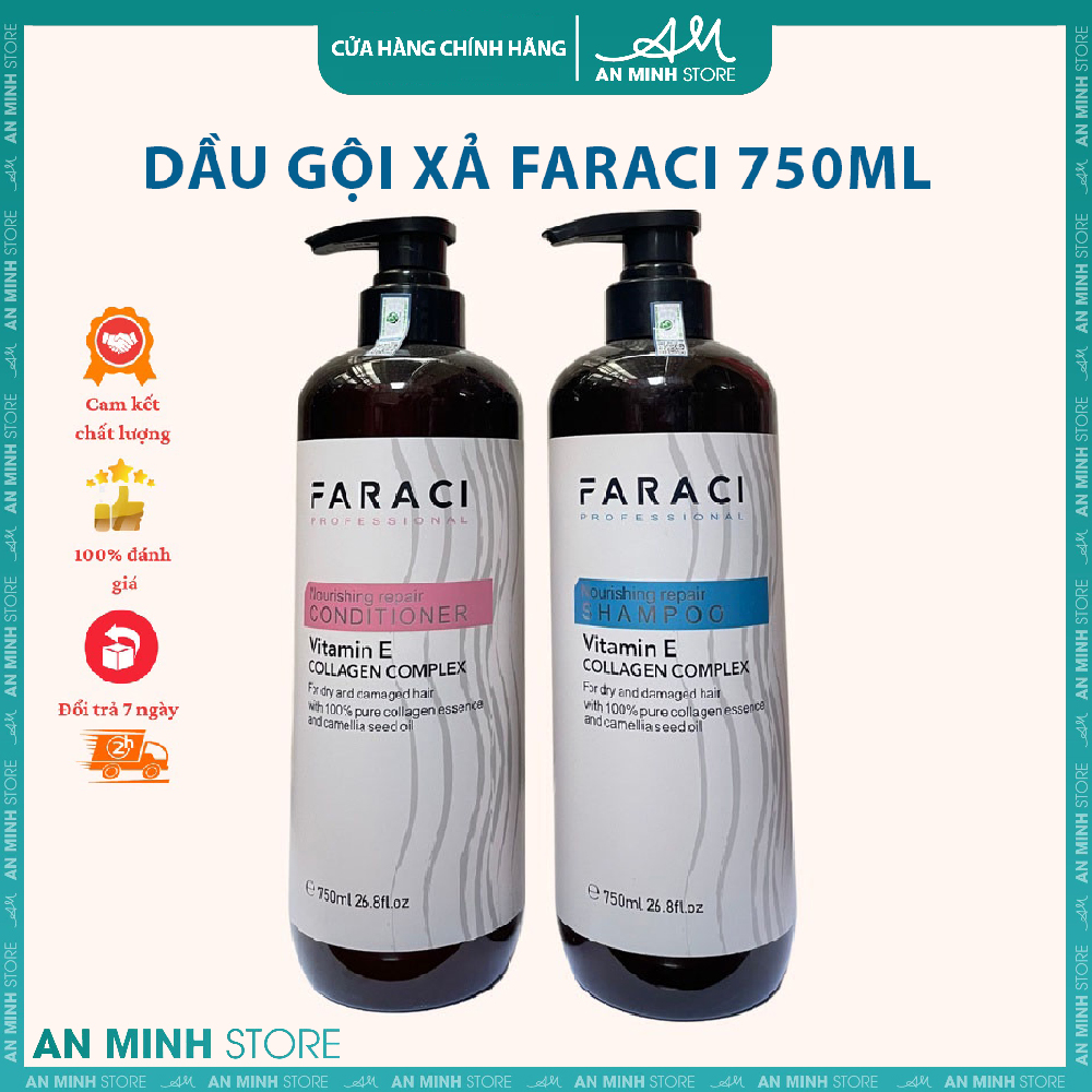  Dầu gội xả FARACI chính hãng phục hồi tóc siêu mềm mượt cặp 750ml hợp mọi loại tóc mùi thơm dầu gội phục hồi hư tổn 