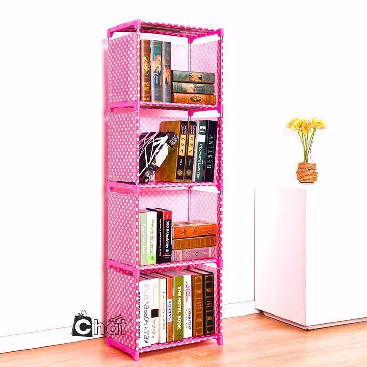 [ VÔ ĐỊCH VỀ GIÁ]- Kệ sách đa năng 4 tầng lắp ghép 2019 Kệ đa năng 4 tầng lắp ghép Kệ sách tiện dụng Kệ đựng đồ