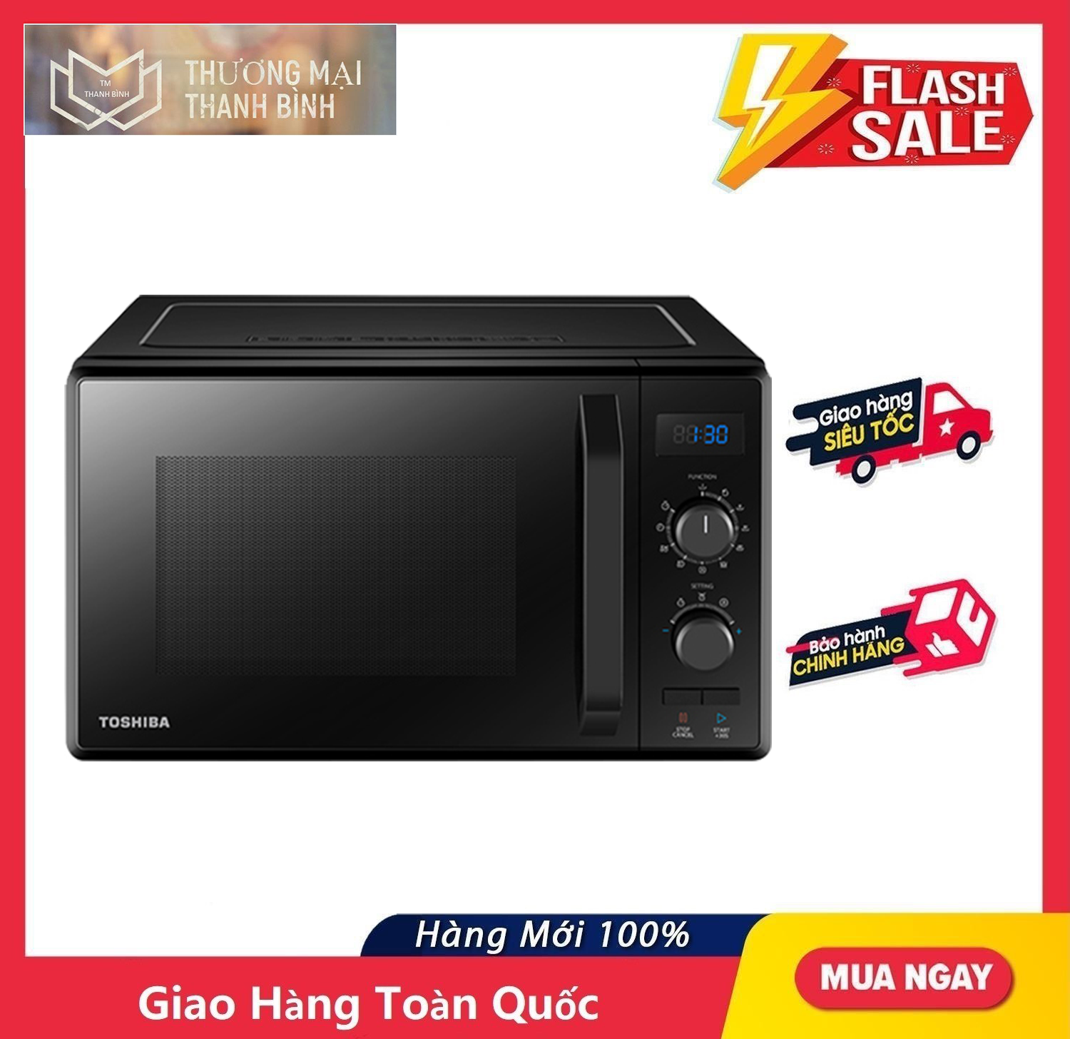 Lò vi sóng toshiba 24 lít mw2-ag24pc - hàng chính hãng