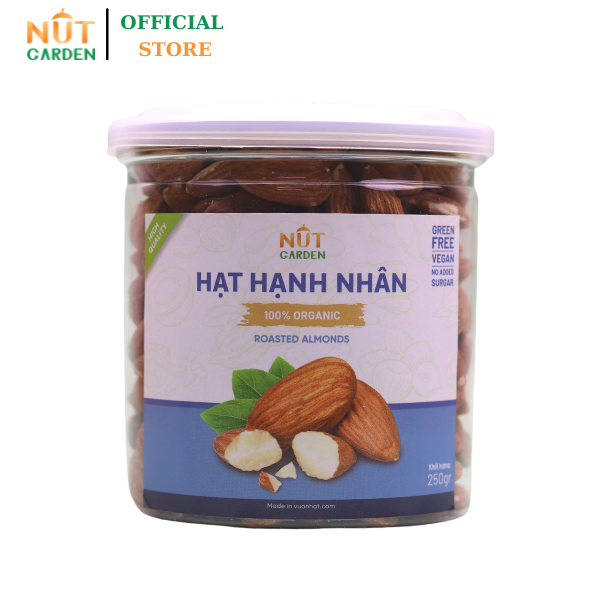 Hạnh Nhân Nguyên Chất Nut Garden - Nhập Khẩu Mỹ - 200gr