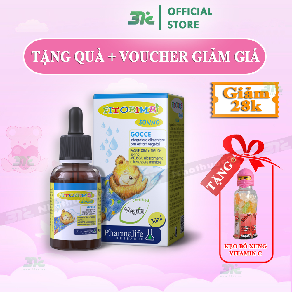 Fitobimbi Sonno - Thảo dược giúp bé ngủ ngon, ngủ sâu giấc, giảm căng thẳng thần kinh ở trẻ, bổ sung vitamin cho trẻ