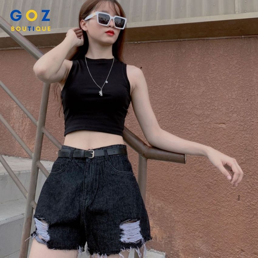 [Hoàn tiền 15% 25-27/4] [FREESHIP + TẶNG QUÀ] Quần Short Jeans Thời Trang Nữ Ống Rộng ,Lưng Cạp Cao (3 màu) QJA112 ,Chất Jeans Mềm Dày Dặn , Dáng Quần Ống Rộng Cực Thon Chân GOZ BOUTIQUE